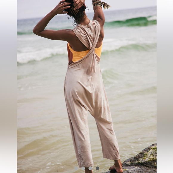 NWT free people Hot Shot Twisted Onesie in Ivory (Tofu) Size: XS - Picture 2 of 4